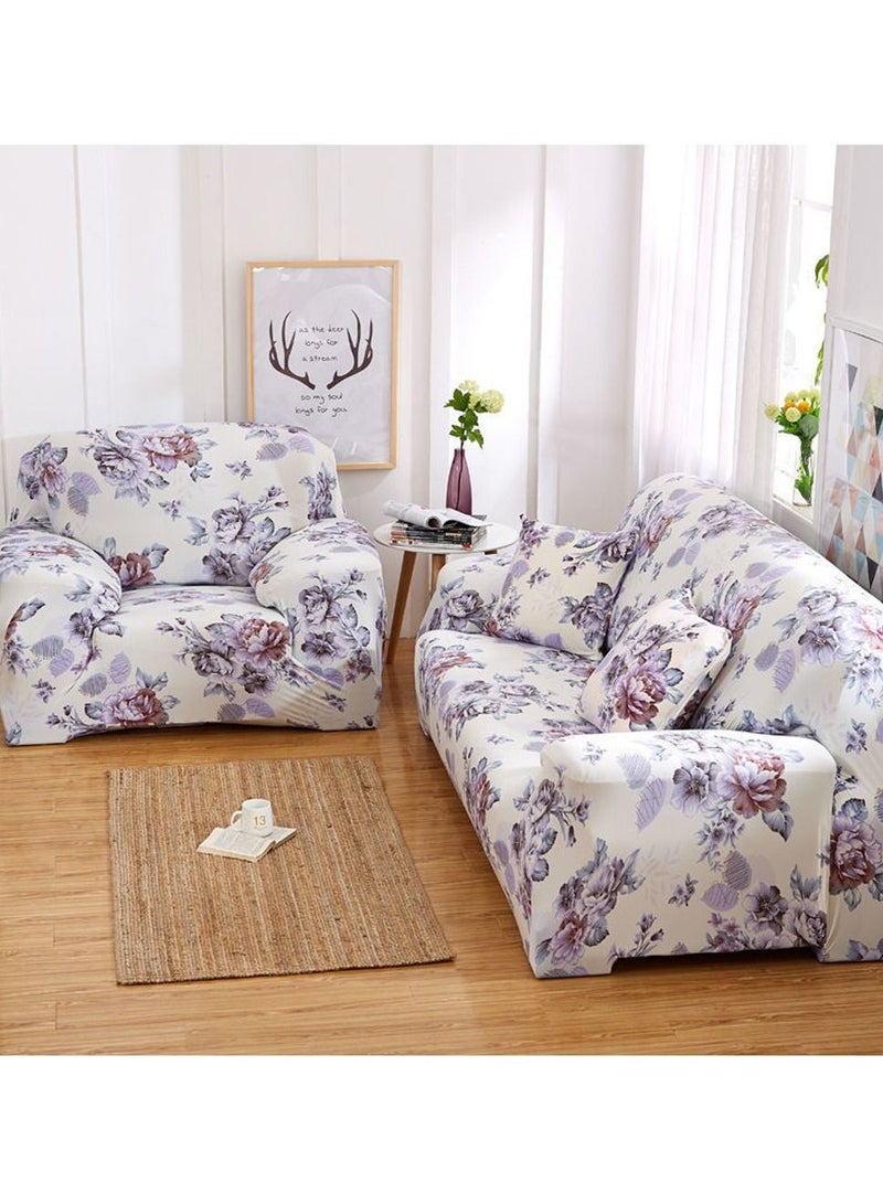 Stretch Sofa Covers, Floral Pattern Loveseat Cover, Printed Washable Slipcover Furniture Protector for Living Room - Image 3